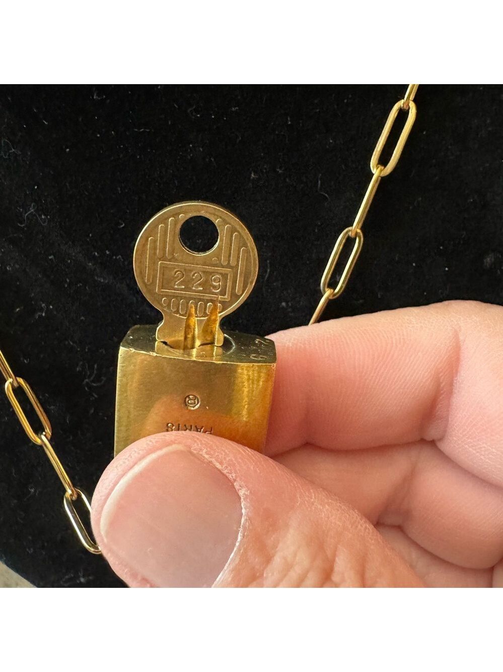Louis Vuitton 200 Series Lock and Key on a chain. Number 229 - Picture 4 of 7